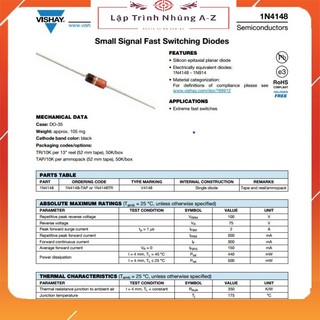 [Lập Trình Nhúng A-Z][G4] Túi 30 Con Diode 1N4148 Màu Đỏ
