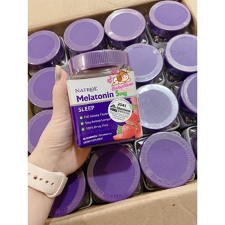 Kẹo ngủ Melatonin Natrol vị dâu Gummies kẹo dẻo ngủ Natrol Melatonin Sleep 5mg 180 viên