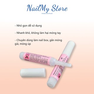 Keo dán móng tay nailbox 10 lọ, keo dán nail mini