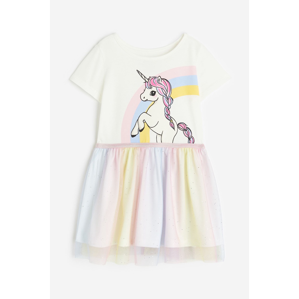 Váy bé gái lớn kid váy công chúa elsa, ngựa HM