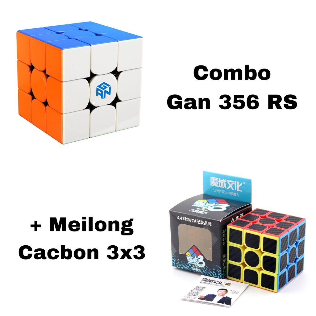 COMBO RUBIK 3x3 Gan 356 RS + MEILONG CACBON 3x3 2nd (INBOX CÓ ẢNH THẬT)