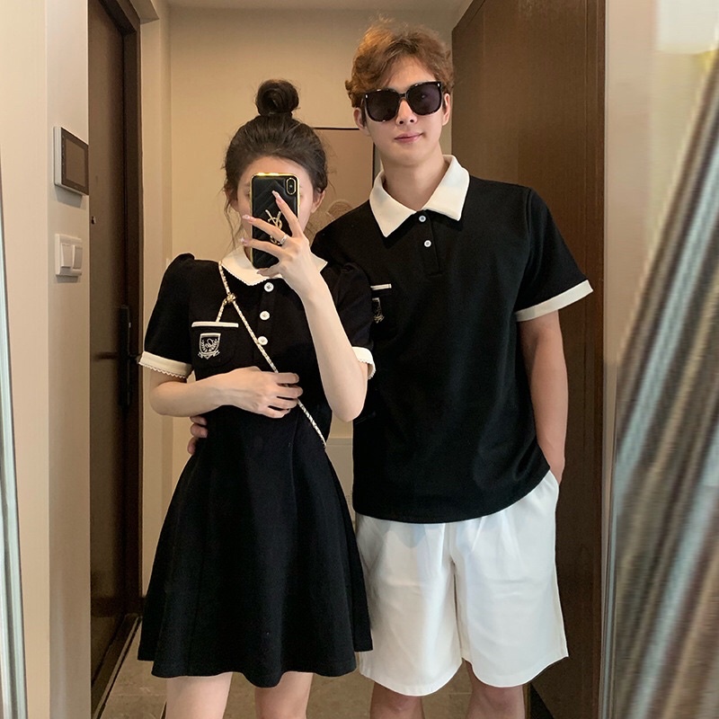 SET VÁY ÁO POLO TÚI NGỰC VIỀN