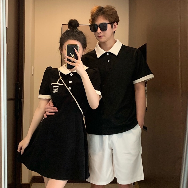 SET VÁY ÁO POLO TÚI NGỰC VIỀN