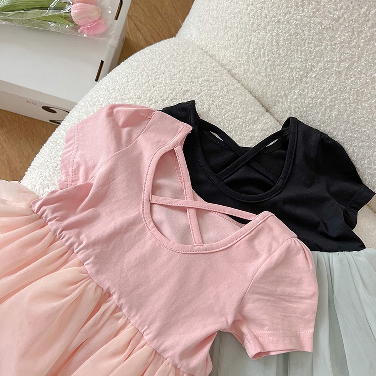 Váy công chúa trẻ em từ 8-35kg kiểu váy múa bale mùa hè tiểu thư sành điệu chính hãng Ambb Kids mã V111