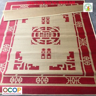 Chiếu Cói In Gấm Loại Đặc Biệt 1m8m x 2.0m 100%Tự Nhiên