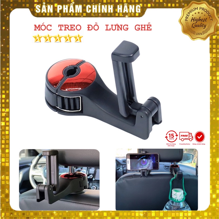 Móc Treo Đồ Gài Trước Sau Ghế Ô tô Kiêm Giá Đỡ Điện Thoại Lưng Ghế Xe Hơi Tiện Lợi