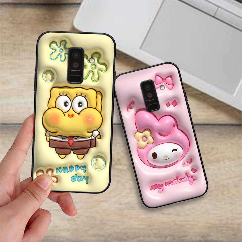 Ốp lưng Samsung A6 2018 / A6 Plus / A6+ in phẳng hình gấu hot trend cute