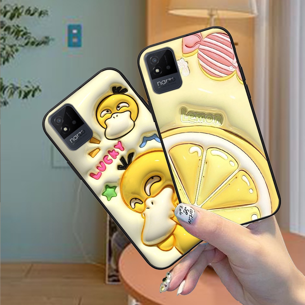 Ốp lưng Realme Narzo 50i / narzo 50a prime / norza 30a in phẳng hình gấu hot trend cute
