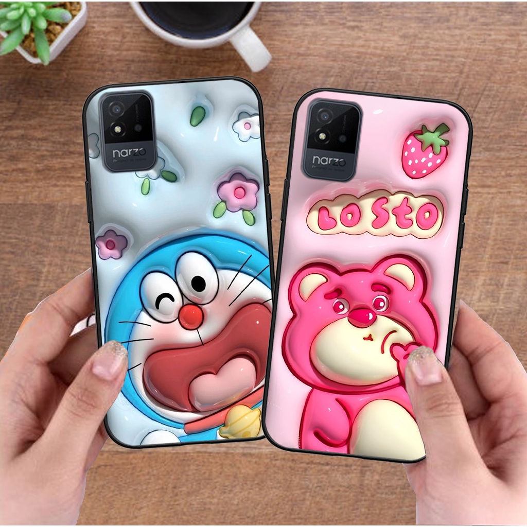 Ốp lưng Realme Narzo 50i / narzo 50a prime / norza 30a in phẳng hình gấu hot trend cute