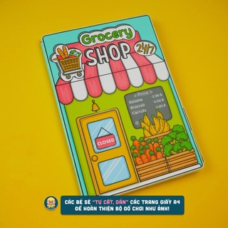 Ngôi nhà búp bê bằng giấy - cửa hàng tiện lợi - mẫu sp2