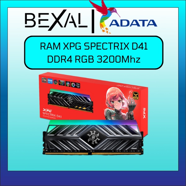 Ram DDR4 8G /16G SPECTRIX D41 bus 3200Mhz, ram xám led XPG ADATA Bexal AD09