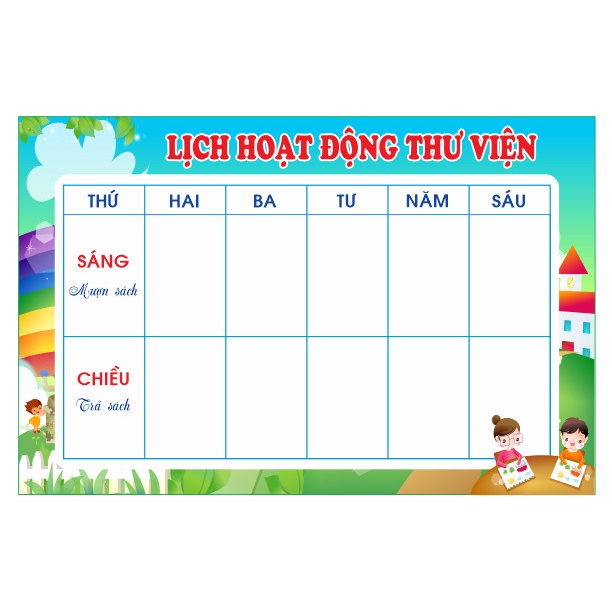 Trang trí Thư viện - LỊCH HOẠT ĐỘNG THƯ VIỆN