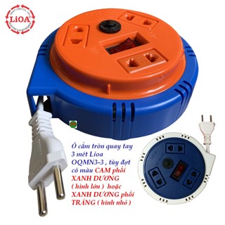 Ổ CẮM QUAY LIOA MINI DU LỊCH dây dài 3 mét OQMN3-3