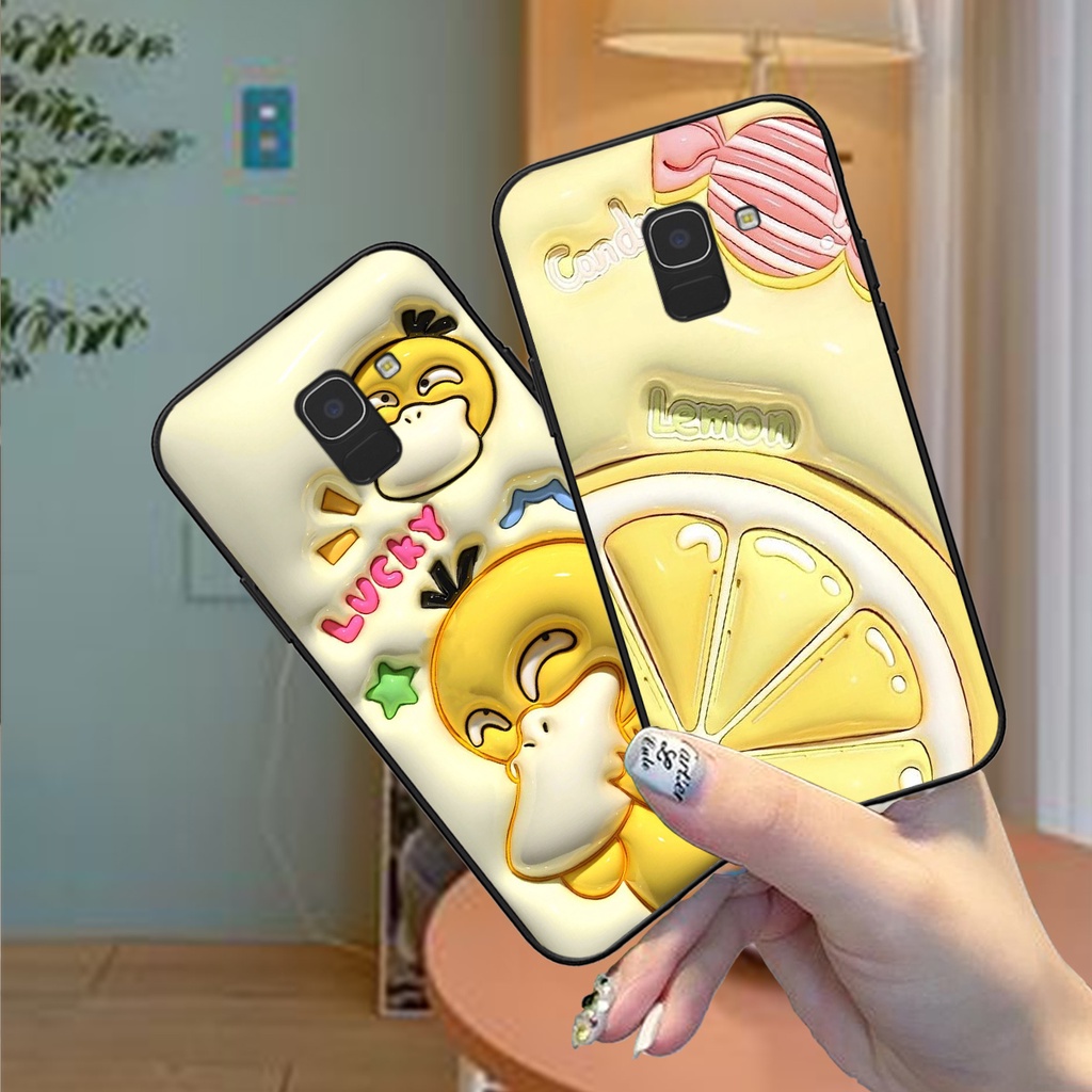 Ốp lưng Samsung J6 2018 / J6 Plus / J8 / J6+ in phẳng hình gấu  hot trend cute