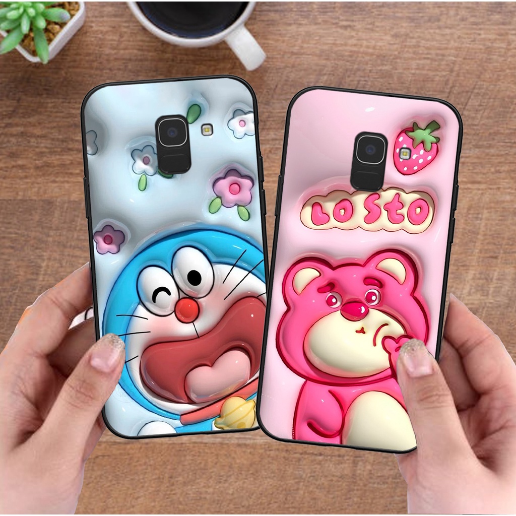 Ốp lưng Samsung J6 2018 / J6 Plus / J8 / J6+ in phẳng hình gấu  hot trend cute