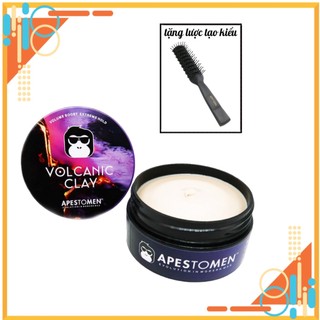 Sáp Vuốt Tóc Apestomen Volcanic Clay 80g  (  năp nhôm).(tặng kèm lược tạo kiểu)