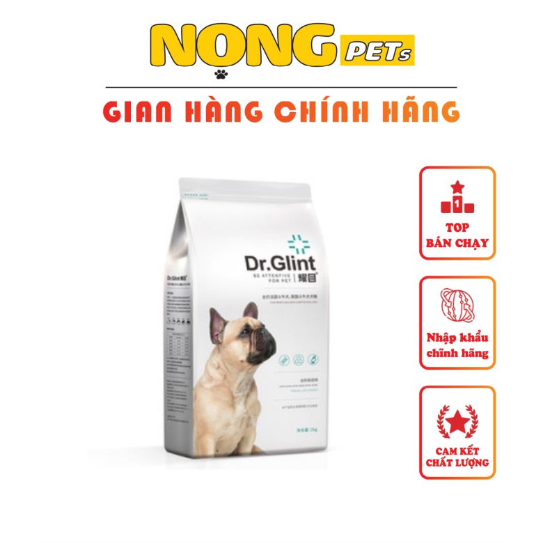 Thức ăn cho chó Hạt Dr.glint ( Chuyên dụng cho dòng bull ) bịch 2kg