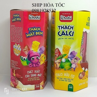 Thạch canxi và thạch mắt đen ích nhi hộp 21 gói
