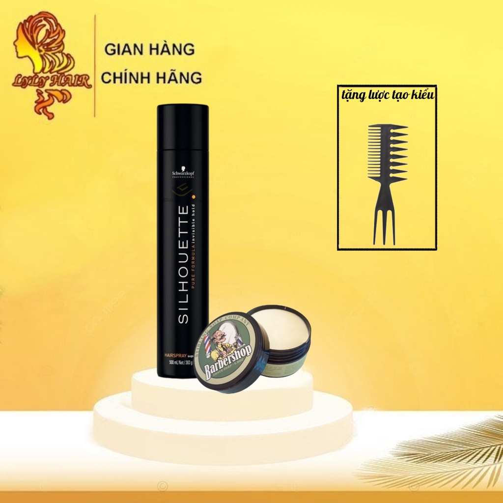COMBO sáp vuốt tóc siêu cứng cho NAM   TẶNG LƯỢC TẠO KIẺU