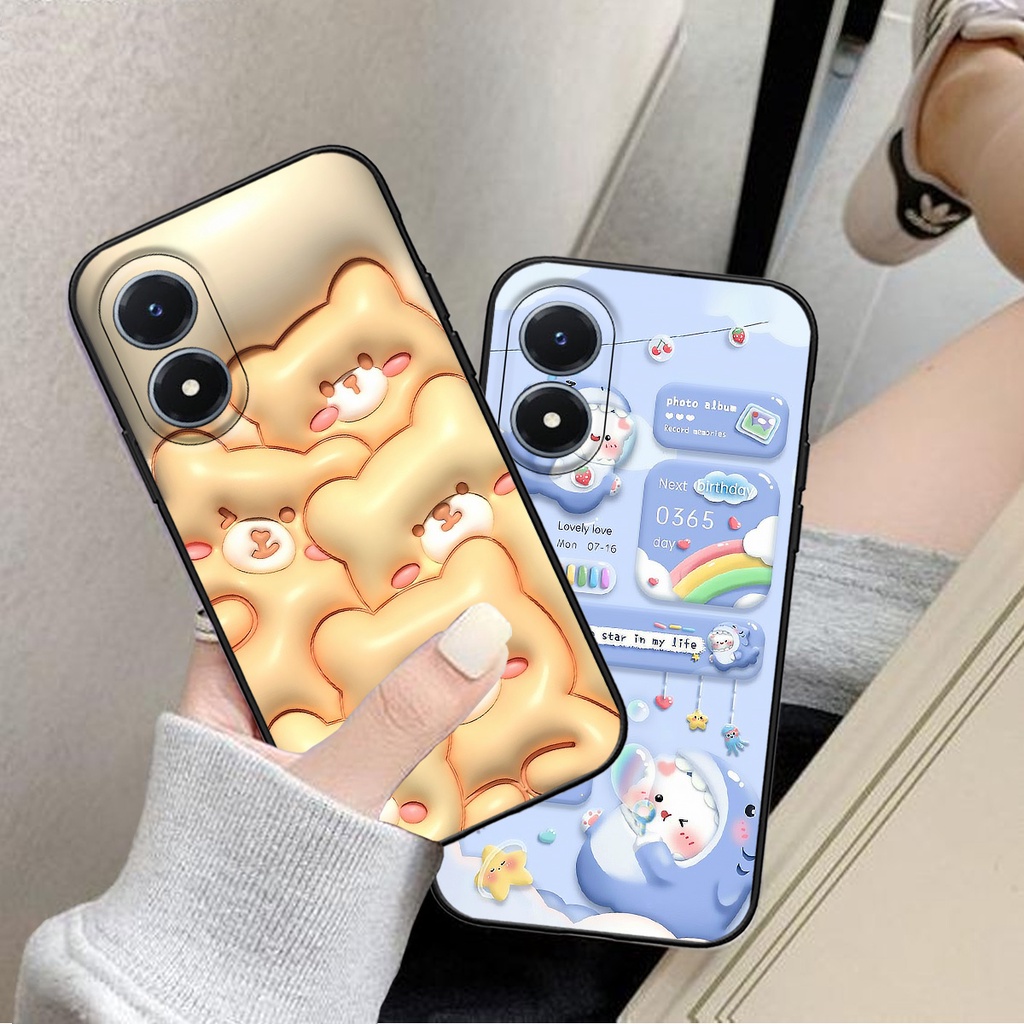 Ốp lưng Oppo A17 / A17K / A58 / A78 5G  in phẳng hình gấu hot trend cute