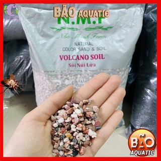 Sỏi núi lửa nguyên bao 5kg Trang trí bể cá Trải nền hồ cá, hồ thủy sinh