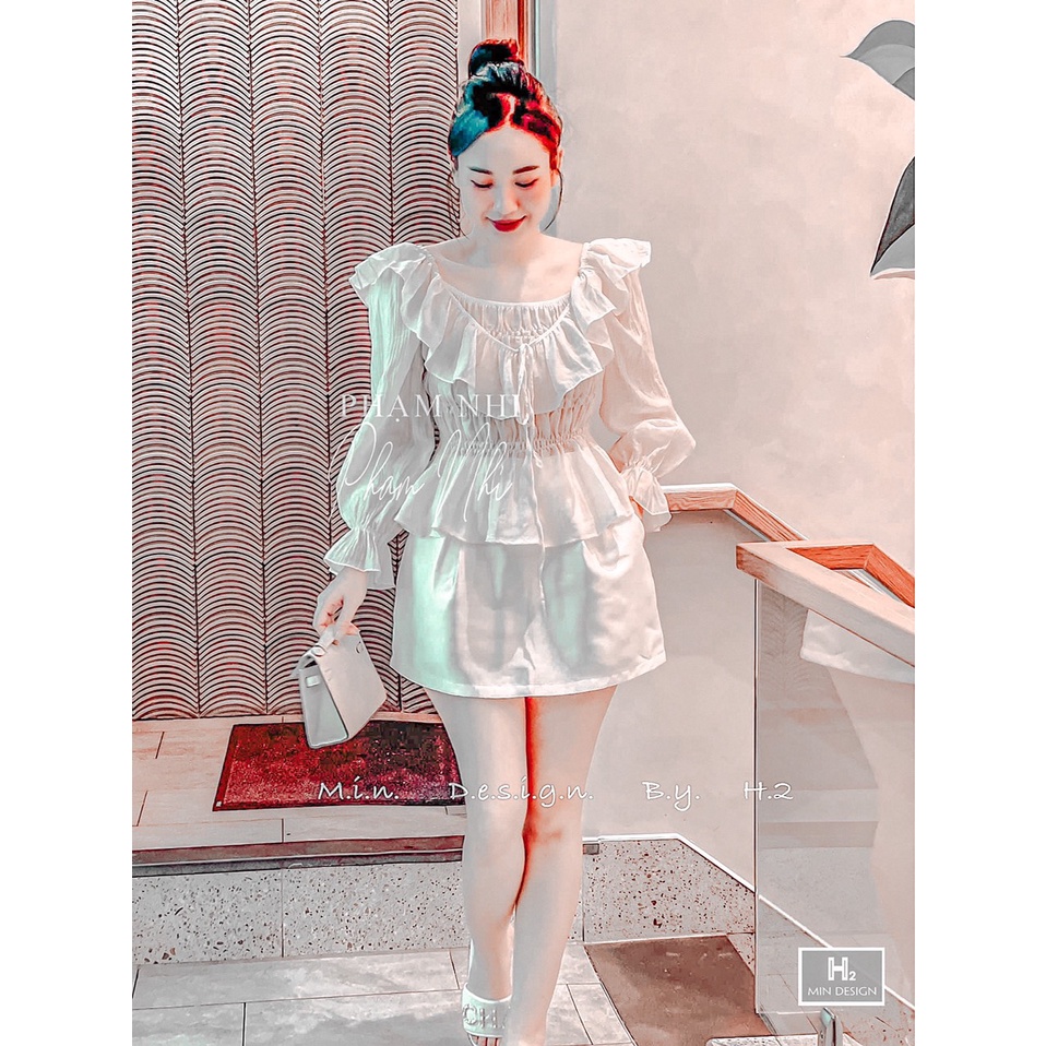 Áo tơ cổ bèo chất mát chun co dãn