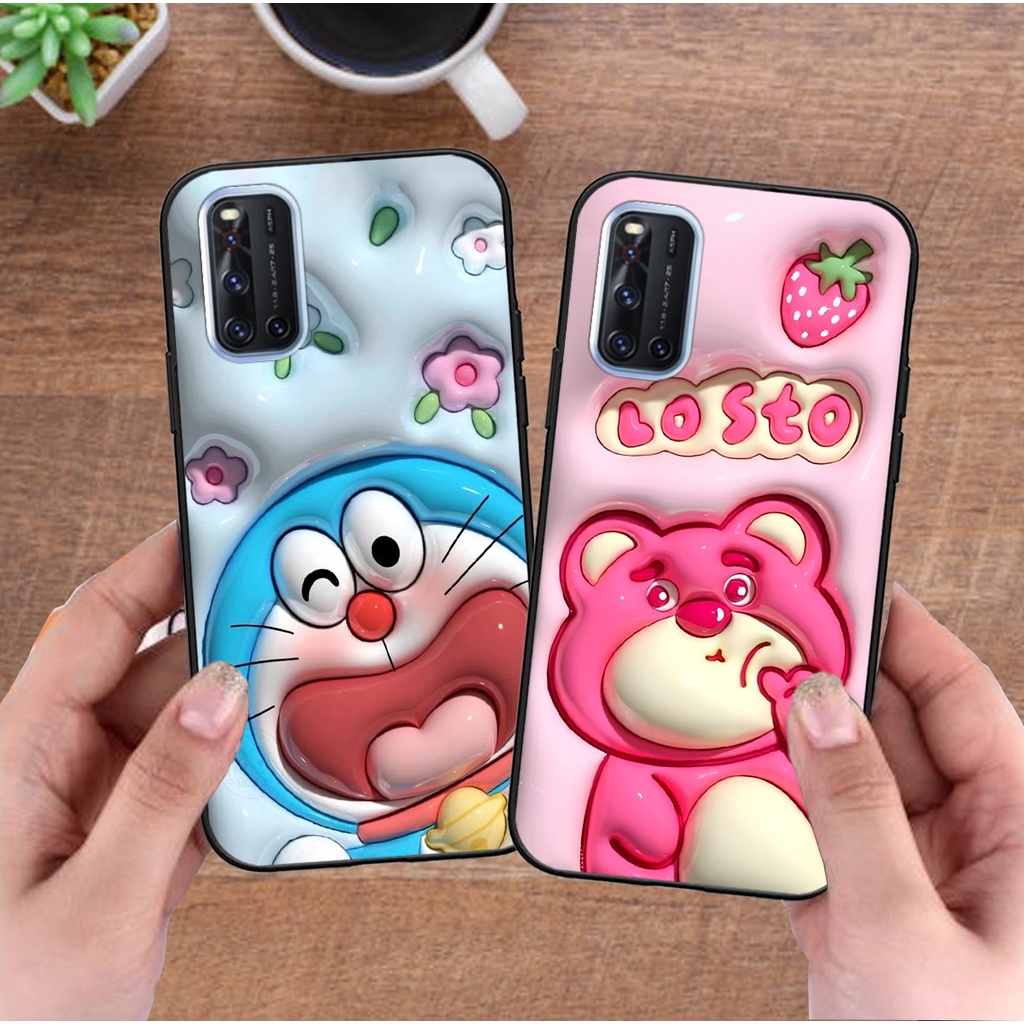 Ốp lưng Vivo V19 / V20 / V21 5G in phẳng hình gấu hot trend cute