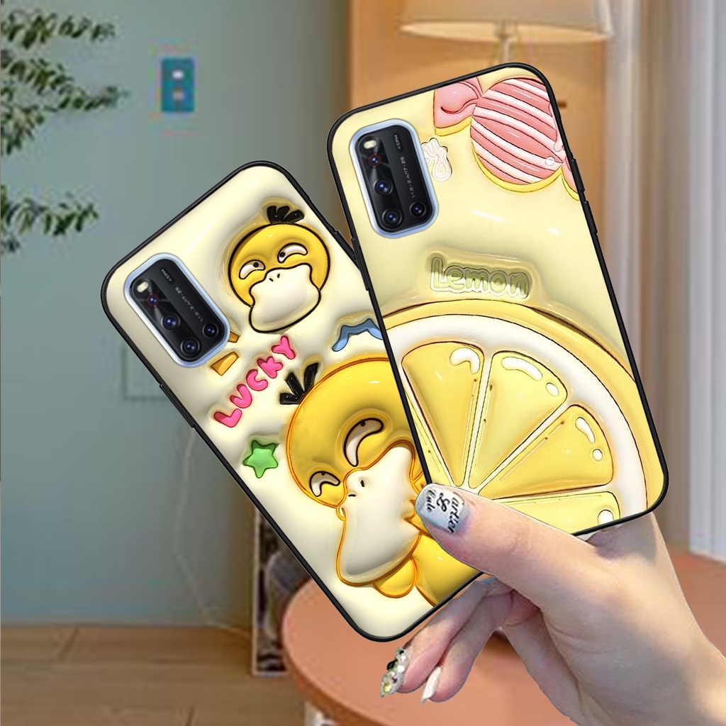 Ốp lưng Vivo V19 / V20 / V21 5G in phẳng hình gấu hot trend cute