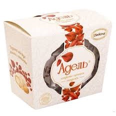 Kẹo Socola sữa hạnh nhân Nga phủ kem vẩy dừa Agejib Akkond Hộp 150Gr