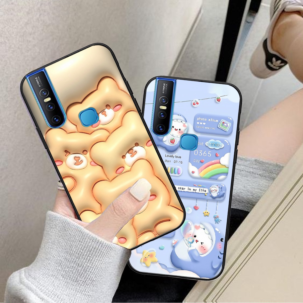 Ốp lưng Vivo V15 / V15 Pro / V17 PRO in phẳng hình gấu hot trend cute