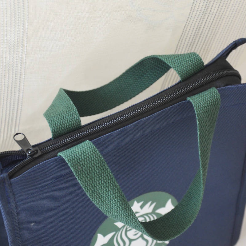 Túi Vải Oxford Giữ Nhiệt Đựng Hộp Cơm Phong Cách Nhật Bản