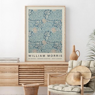 Tranh William Morris treo tường kích thước 50*70cm, tặng kèm đinh 3 chân treo tranh, bảo hành 12 tháng