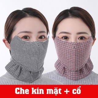Khẩu trang vải chống nắng che tai che cổ ôm sát mặt chống UV có thể giặt lại được hottrend 2023
