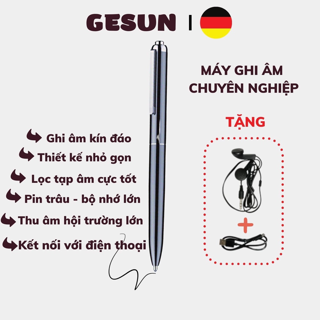 Máy ghi âm chuyên nghiệp P150 - V2 dung lượng 64GB, với tính năng ghi âm thông minh bằng giọng nói cho chất lượng to rõ