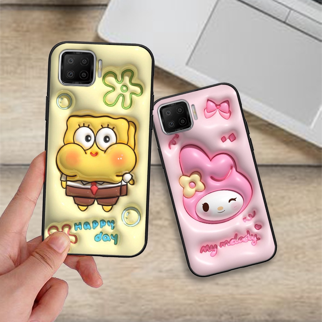 Ốp lưng Oppo A73 / A93 in phẳng hình gấu hot trend cute