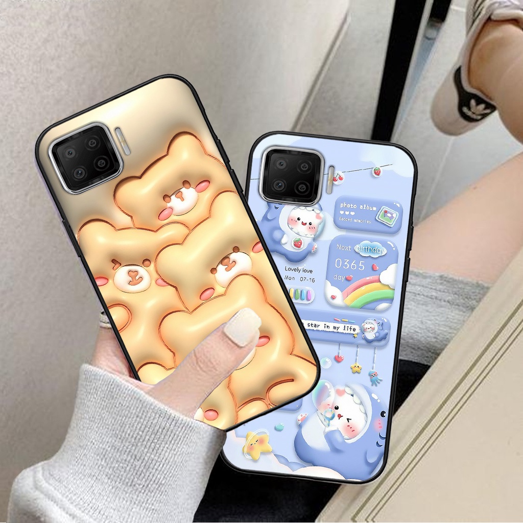 Ốp lưng Oppo A73 / A93 in phẳng hình gấu hot trend cute