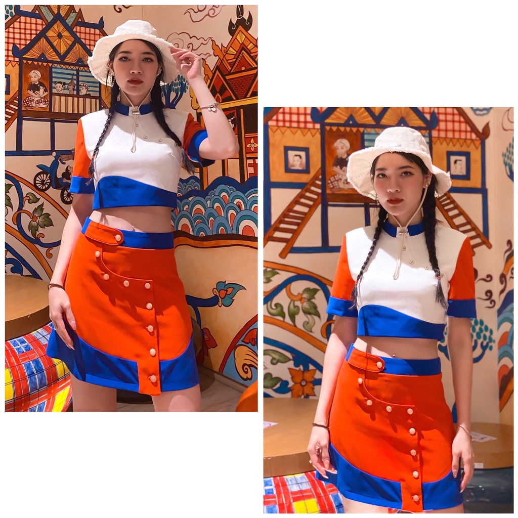 Set Áo Croptop - Váy Phối Hàng Thiết Kế BILLOWY (Ảnh Độc Quyền)