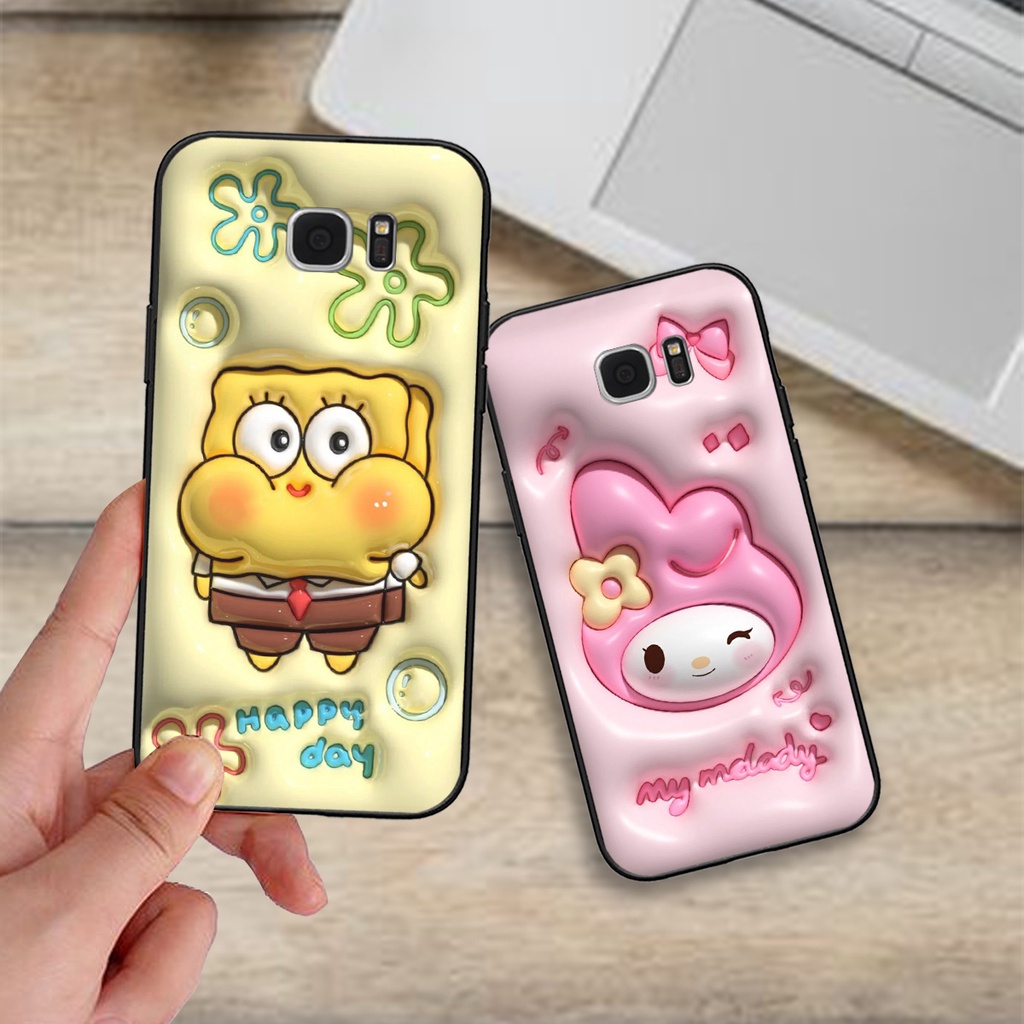 Ốp lưng Samsung S6 / S6 EDGE / S7 / S7 EDGE in phẳng hình gấu  hot trend cute