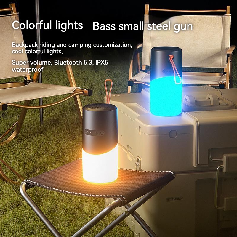 OKSJ EBS Loa Bluetooth Không Dây Có Đèn RGB Chống Nước Thích Hợp Làm Quà Tặng Ngoài Trời