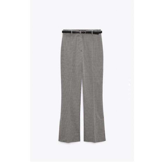 CÓ SẴN QUẦN ÂU ZARA AUTH KÈM BELT DÁNG SUÔNG FLARE KẺ SIÊU ĐẸP