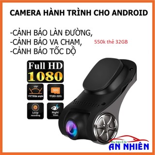 Camera Hành Trình U6 Full HD Kết Nối Đầu DVD Màn Hình Android Cho Ô Tô Xe Hơi, Cảnh Báo Va Chạm, Cảnh Báo Sai Làn Đường