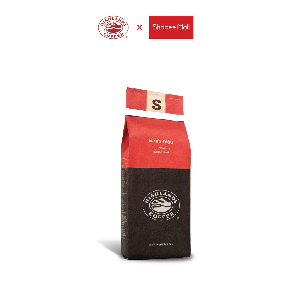 Thùng 12 gói cà phê rang xay Sành điệu Highlands Coffee 200g