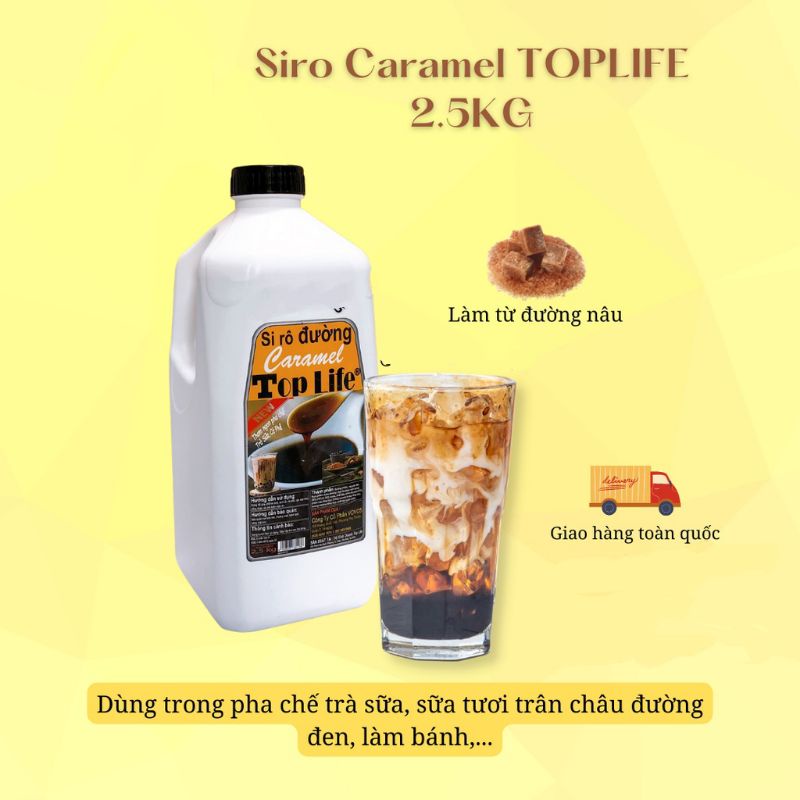 Siro đường đen caramel Toplife chai nhỏ dùng thử 100ml