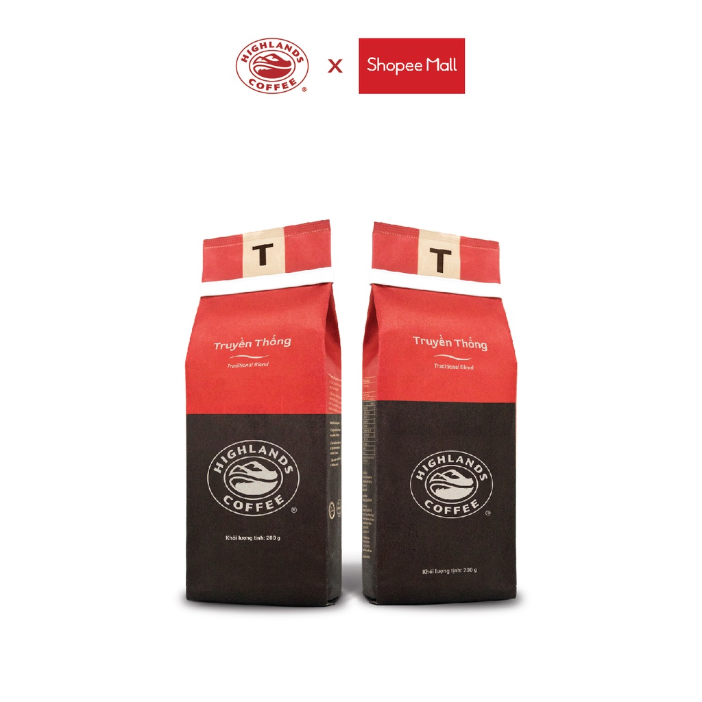 Combo 3 gói Cà phê rang xay Truyền thống Highlands Coffee 200g