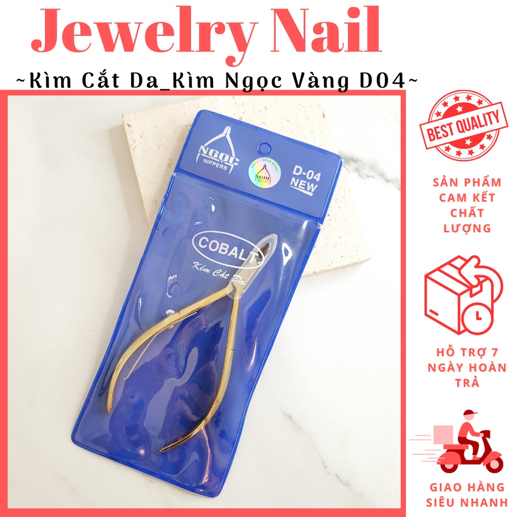 Kìm nhặt da kìm cắt da D04 màu vàng thép chuyên dụng làm nail chính hãng