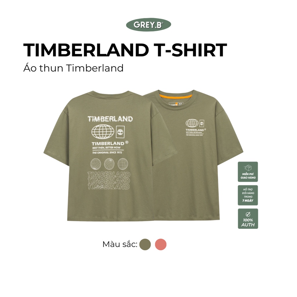 Áo Thun Tay Lỡ Timberland Tshirt GREYB Unisex Phong Cách Mỹ
