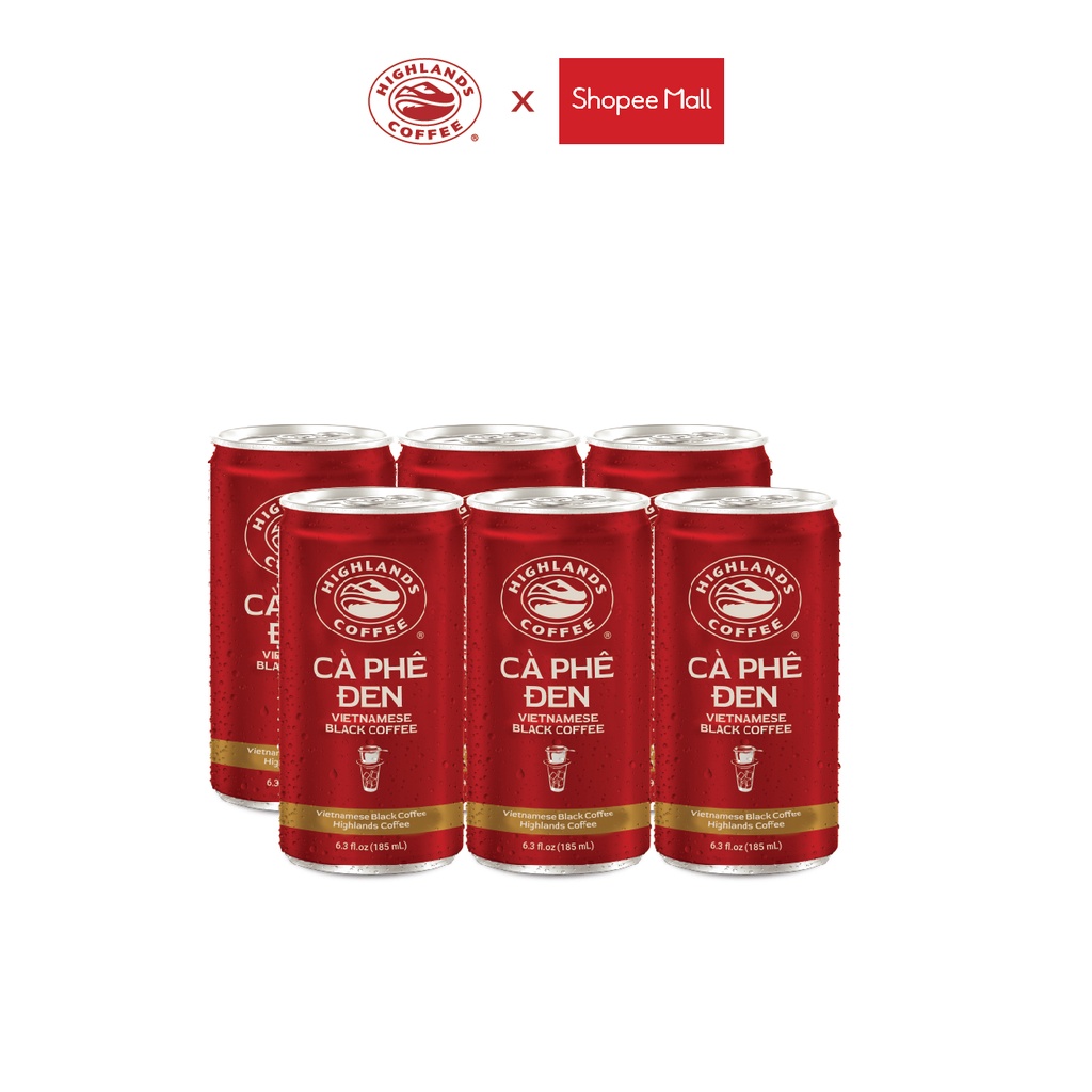 Thùng 24 Lon Cà Phê Đen Highlands Coffee 185ml/lon