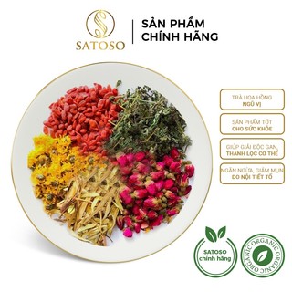 Trà hoa hồng ngũ vị hỗ trợ thanh nhiệt, dưỡng nhan SATOSO