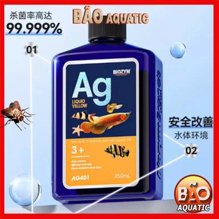 Biozym Ag+ Liquid Yellow 350ml - xử lý nấm cá cảnh cực hiệu quả