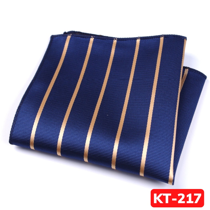 Cà vạt 6cm màu Xanh kẻ vàng, Nơ cài cổ, Khăn cài túi cùng màu, cavat phong cách Hàn Quốc, Cravat chú rể, dự tiệc CBC-617